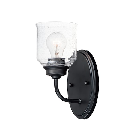 Maxim Lighting Acadia 1-Light 5" Wide Black Wall Sconce 12261CDBK